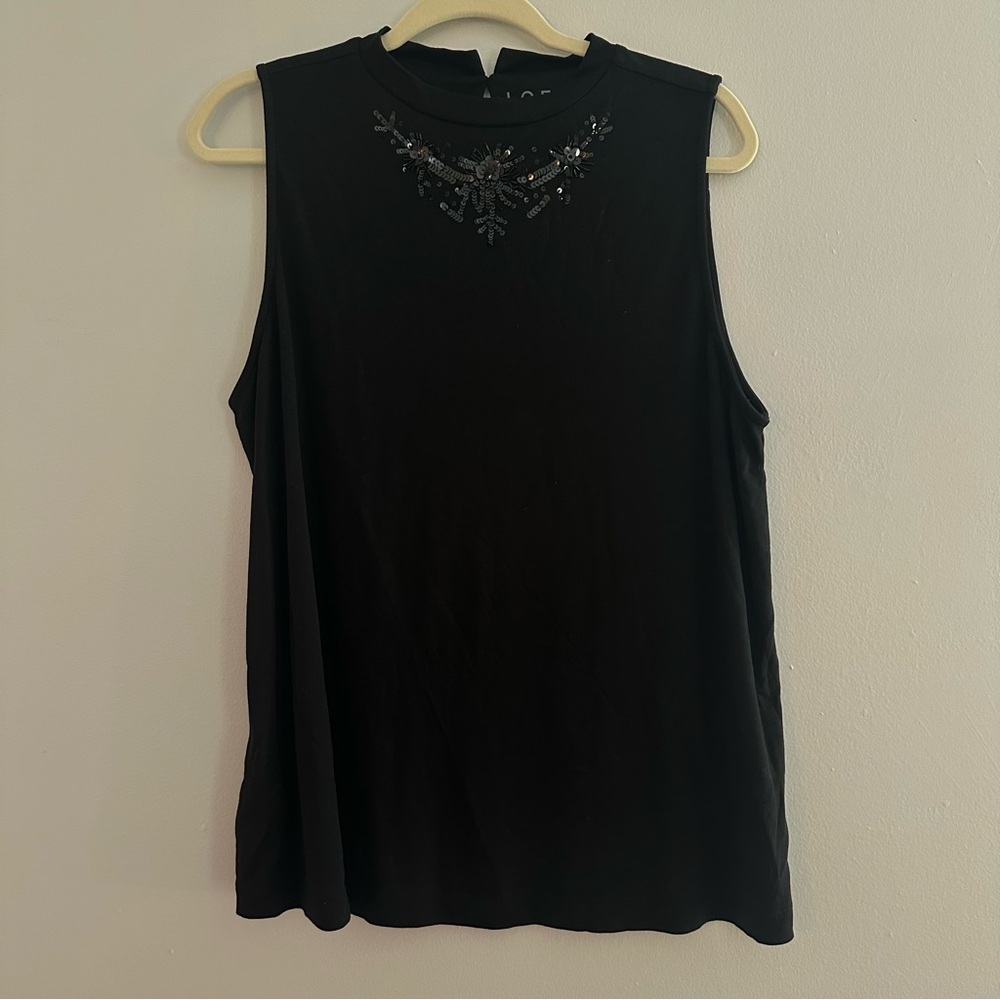 NWOT LOFT Black High-Neck Sleeveless Blouse